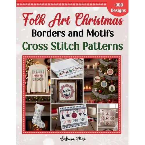 Folk Art Christmas Borders and Motifs Cross Stitch Patterns