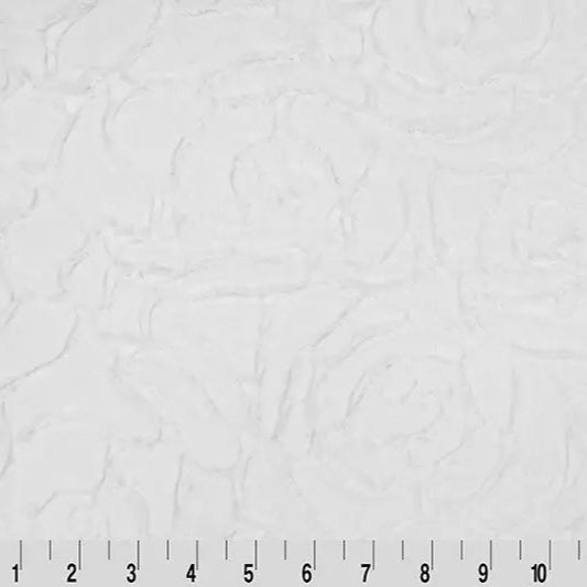 Luxe Cuddle Demi Rose Snow Fabric per yard - Prismatic Fiber Arts