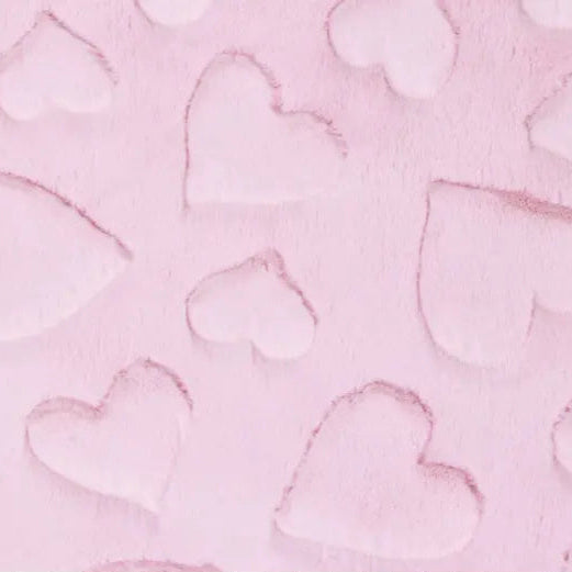 Luxe Cuddle Hearts Blush Fabric per yard - Prismatic Fiber Arts