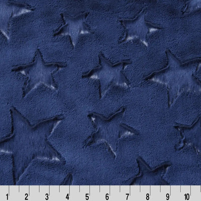 Luxe Cuddle Stars Navy Fabric per yard - Prismatic Fiber Arts