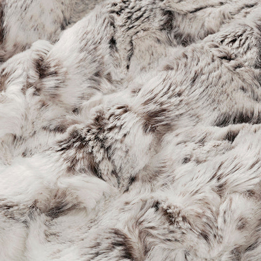 Luxe Cuddle Snowy Owl Pewter 58"/60" Fabric per yard