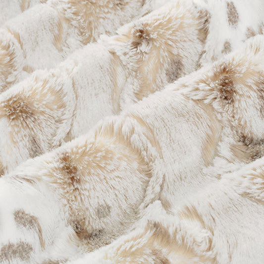 Luxe Cuddle Wild Lynx Ice Taupe 58"/60" Fabric per yard