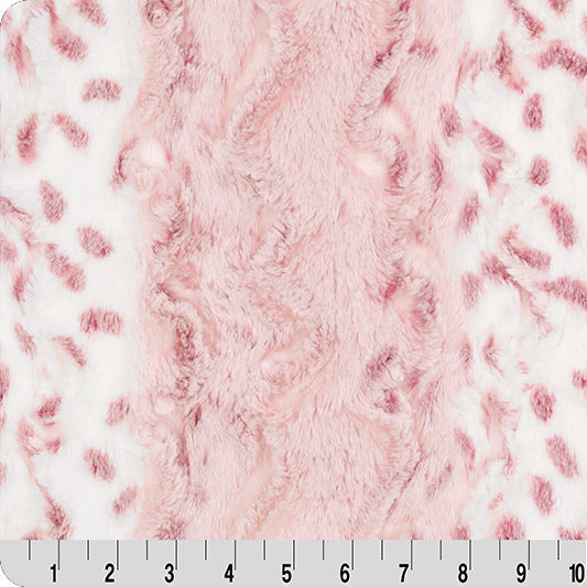 Luxe Cuddle Wild Lynx Wildrose 58"/60" Fabric per yard