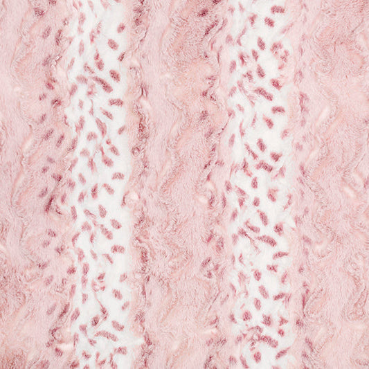Luxe Cuddle Wild Lynx Wildrose 58"/60" Fabric per yard