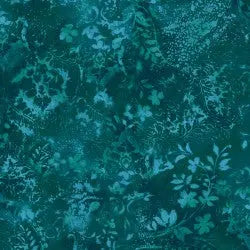 Green Teal Vintage Damask Cotton Wideback Fabric per yard - Prismatic Fiber Arts