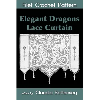 Elegant Dragons Lace Curtain Filet Crochet Pattern: Complete Instructions and Chart