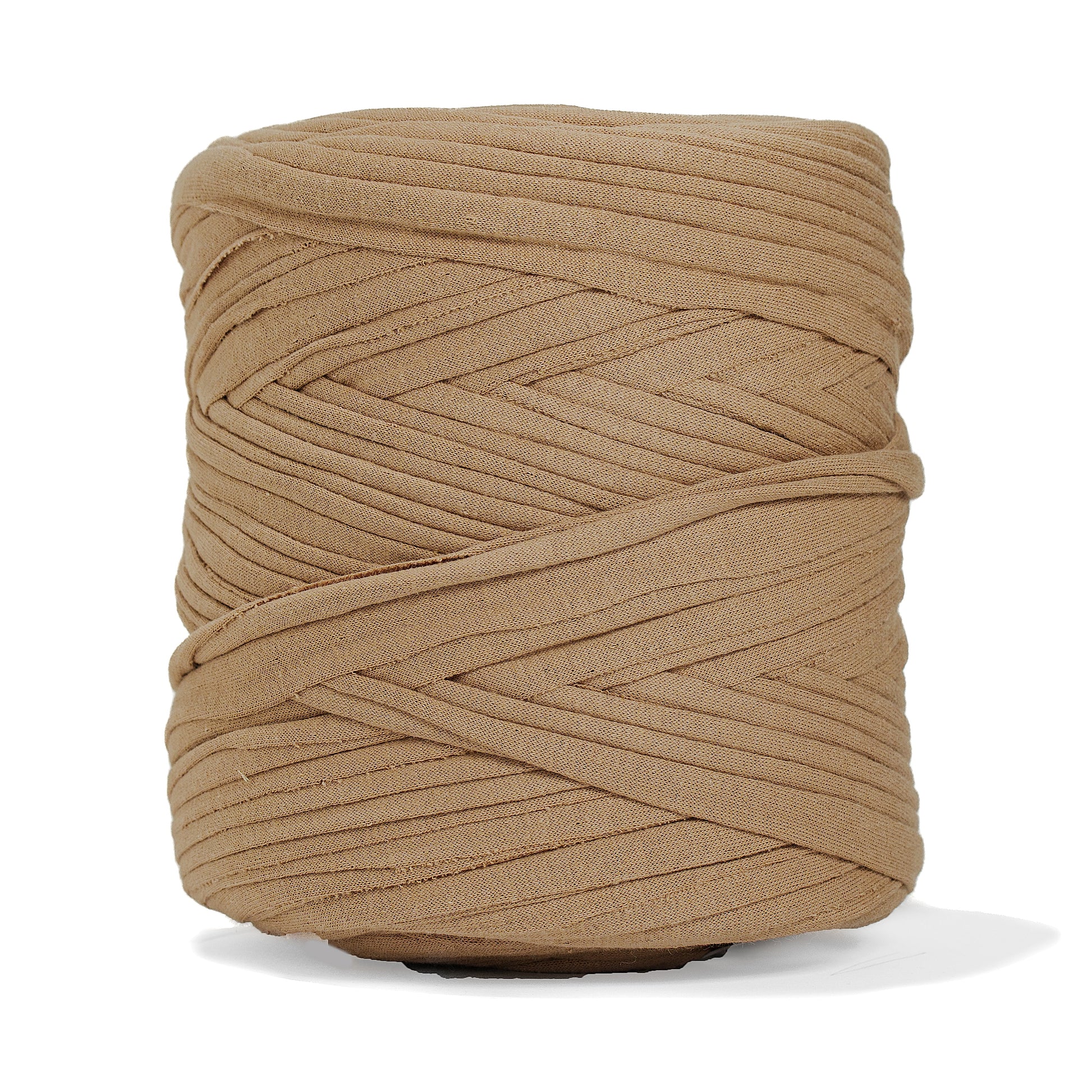 Recycled T-Shirt Fabric Yarn - Mocha Color - Prismatic Fiber Arts
