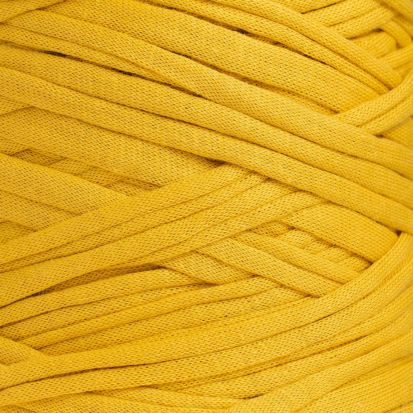 Recycled T-Shirt Fabric Yarn - Mustard Color - Prismatic Fiber Arts