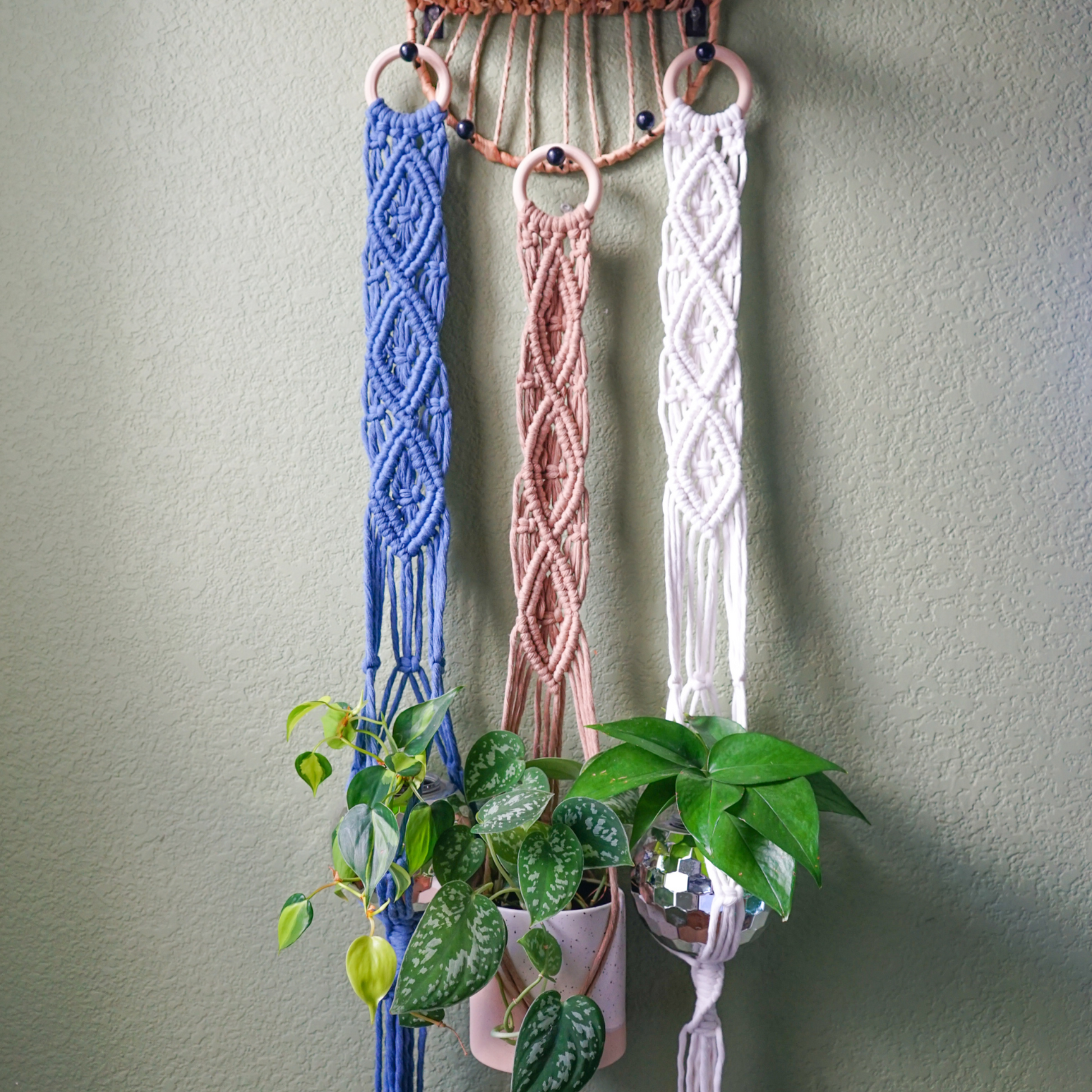 Macrame Wall Plant Hanger DIY Kit by Ganxxet x AngsCraftsnCreations - Prismatic Fiber Arts