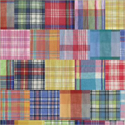 Madras Patchwork Multi Cotton Wideback Fabric per yard - Prismatic Fiber Arts