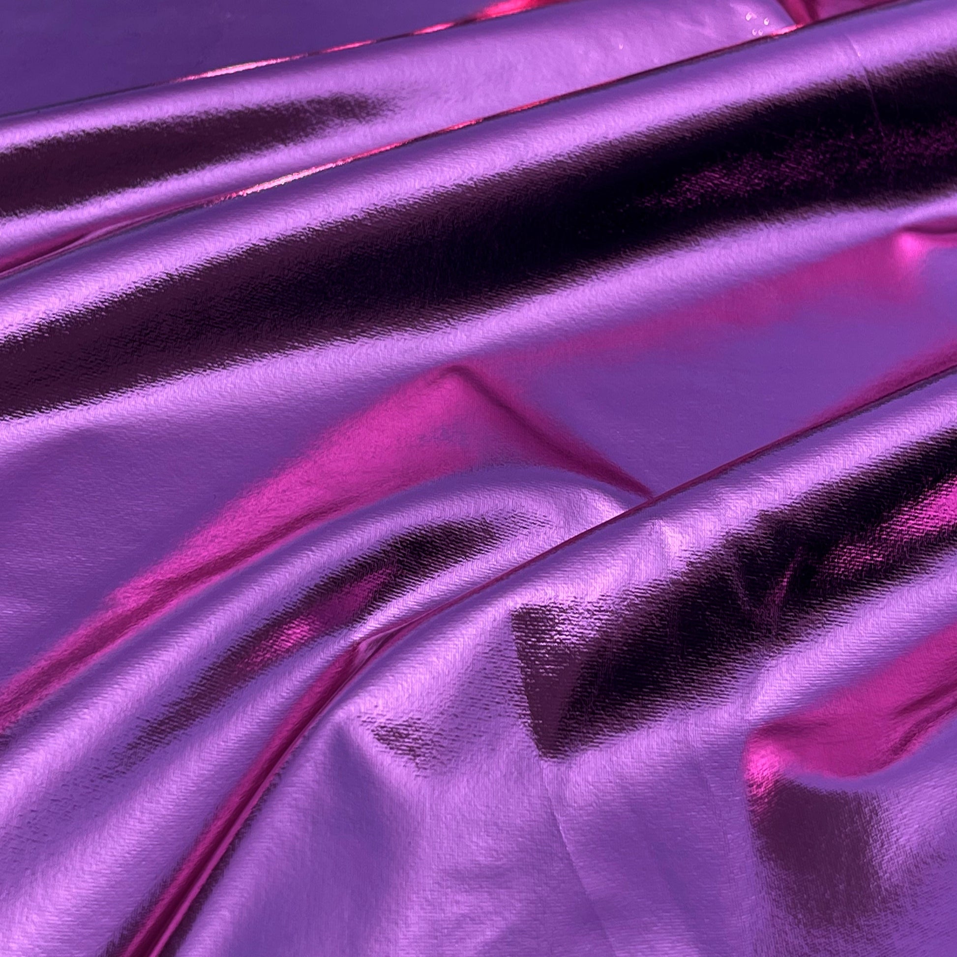 Metallic Foil Lame Spandex Knit Fabric | 4-Way Stretch - Prismatic Fiber Arts