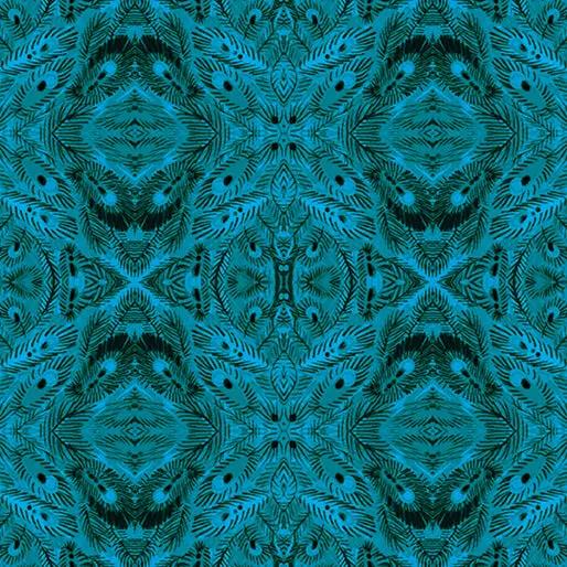Mandalay Dark Teal Affinity Cotton 44"/45" Fabric Per Yard - Prismatic Fiber Arts