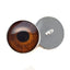 Medium Brown Human Inspired Sew-On Button Glass Eyes - Prismatic Fiber Arts