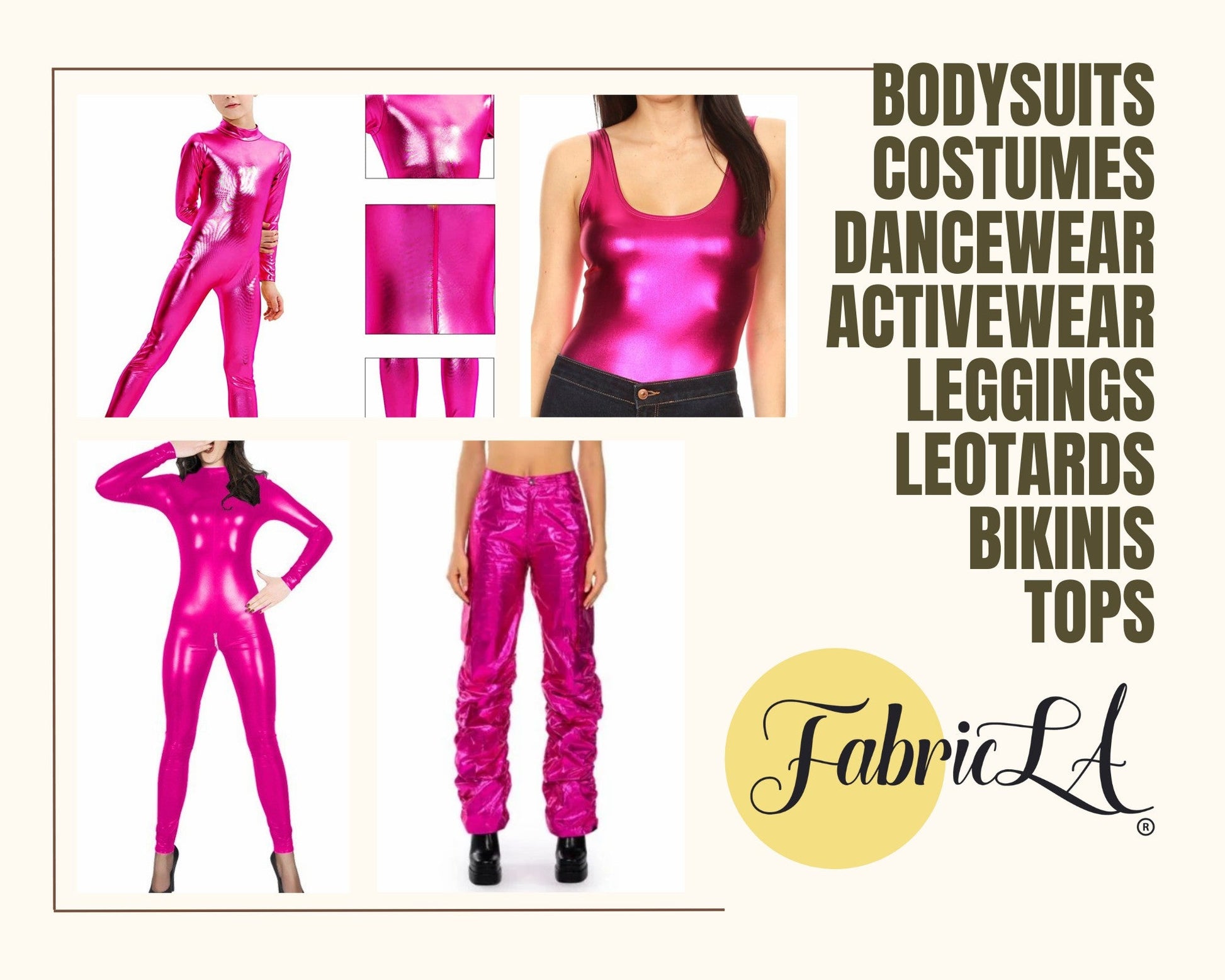 Metallic Lame Foil Spandex Knit Fabric | Fuchsia - Prismatic Fiber Arts