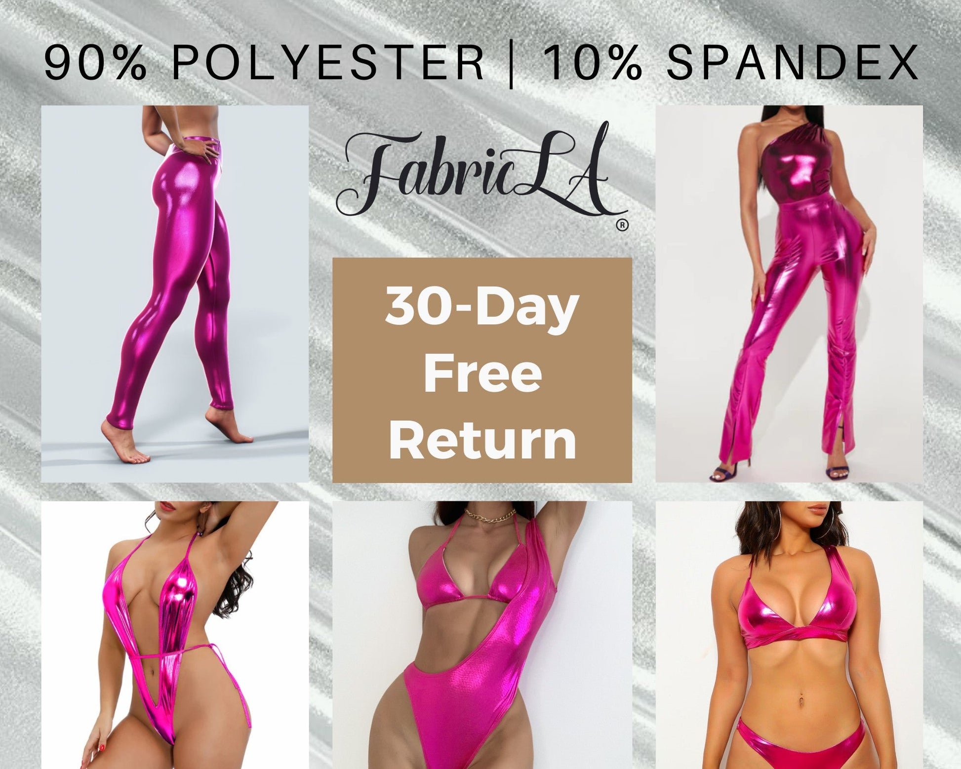 Metallic Lame Foil Spandex Knit Fabric | Fuchsia - Prismatic Fiber Arts