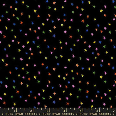 Mini Starry Vivid Rainbow 43"/44" Fabric Per Yard - Prismatic Fiber Arts