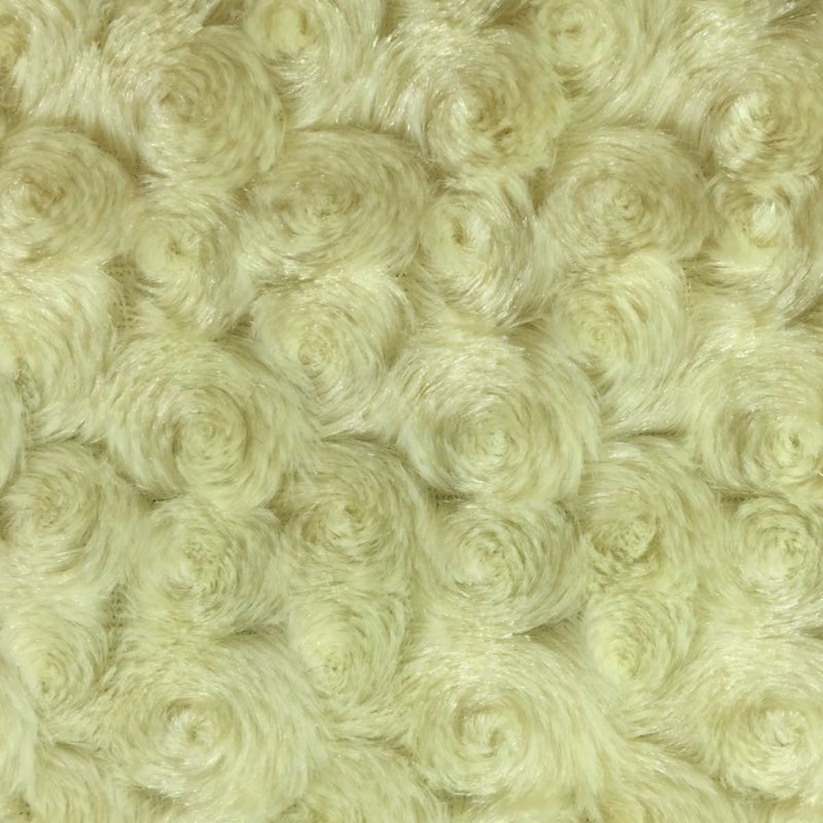 Swirl Rosebud Faux Fur Fabric - Prismatic Fiber Arts
