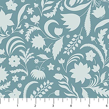Mint Plant Silhouettes Tender Cotton 44"/45" Fabric Per Yard - Prismatic Fiber Arts