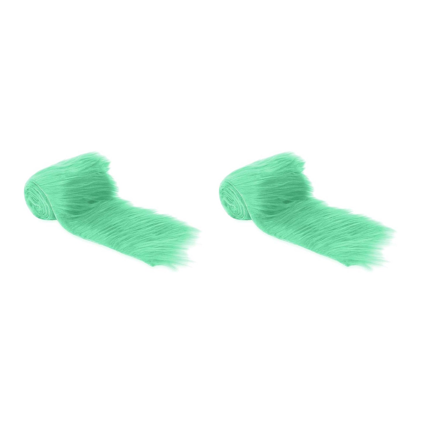 FabricLA Mohair Shaggy Faux Fur Fabric - Pre Cut Strips | Trim Ribbon | DIY Craft, Hobby, Costume, Decoration - Pack of 2 - Prismatic Fiber Arts