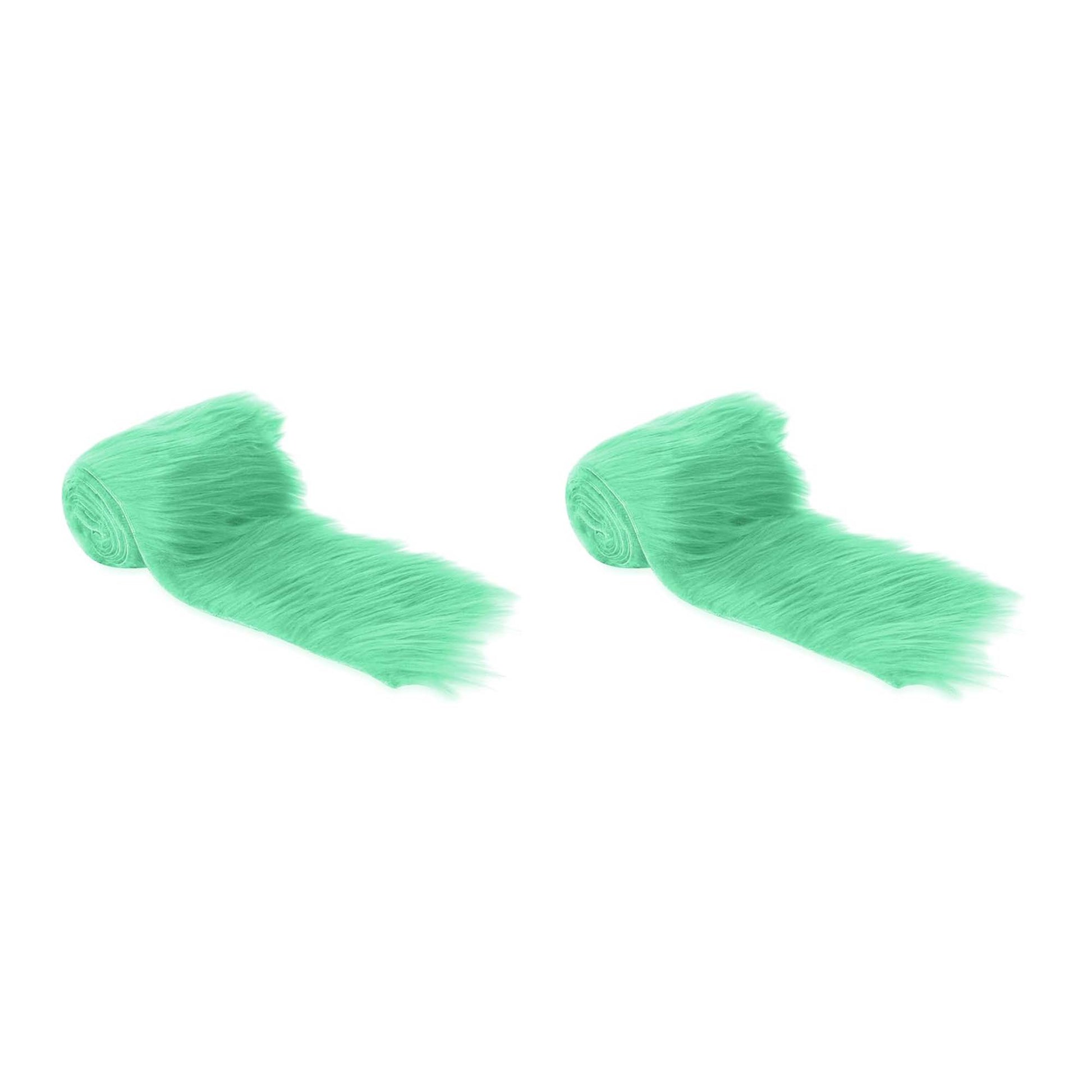 FabricLA Mohair Shaggy Faux Fur Fabric - Pre Cut Strips | Trim Ribbon | DIY Craft, Hobby, Costume, Decoration - Pack of 2 - Prismatic Fiber Arts