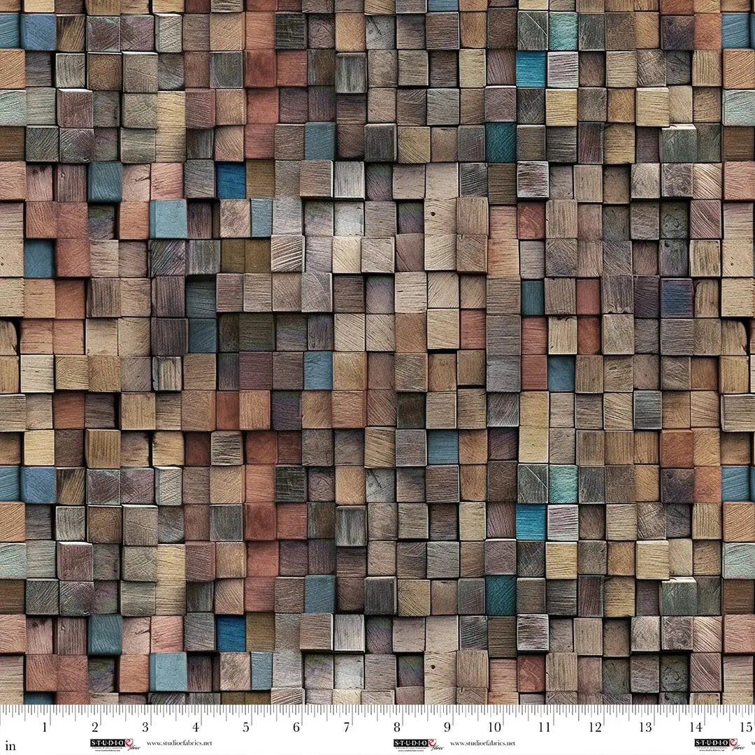 Mocha Stack Out of the Woodwork Cotton 44"/45" Fabric Per Yard - Prismatic Fiber Arts