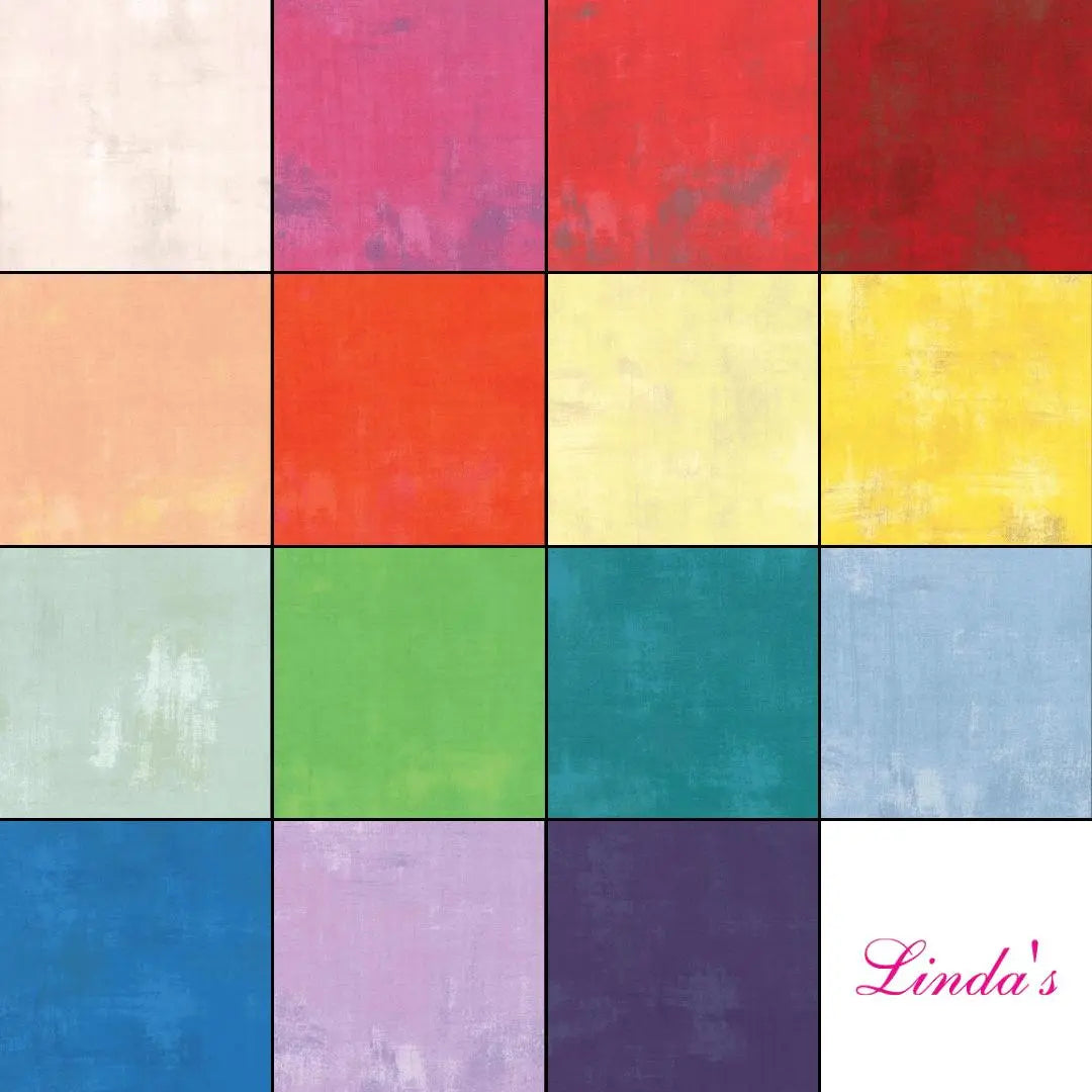 Moda Grunge Rainbow Fat Quarter Bundle - Set of 15 - Prismatic Fiber Arts
