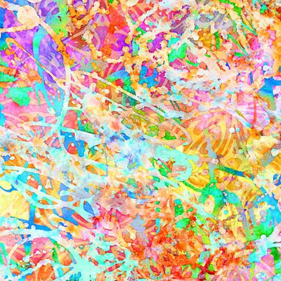 Multi Abstract Wideback Cotton Fabric Per Yard - Prismatic Fiber Arts