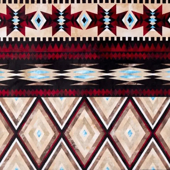 Multi Aztec 2 Digital Cuddle Honey Fabric - ( 1 Yard Pack ) - Prismatic Fiber Arts