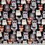 Multi Black Nature Nerds Digital Cuddle Black Fabric per yard - Prismatic Fiber Arts