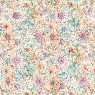 Multi Color Fairy Flowers 44"/45" Fabric Per Yard - Prismatic Fiber Arts