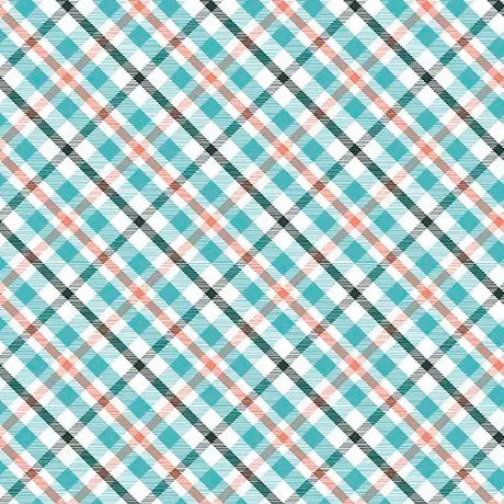 Multi Dahlias at Dusk Diagonal Check Cotton 44"/45" Fabric Per Yard - Prismatic Fiber Arts