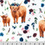 Multi Helga Highland Digital Cuddle Fabric per yard - Prismatic Fiber Arts