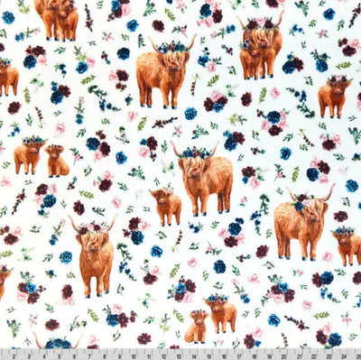 Multi Helga Highland Digital Cuddle Fabric per yard - Prismatic Fiber Arts