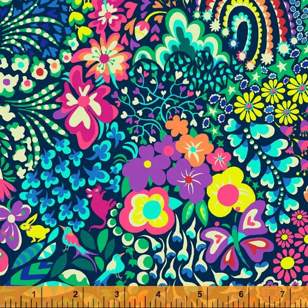 Multi Hide and Seek Wideback Cotton Fabric per yard - Prismatic Fiber Arts