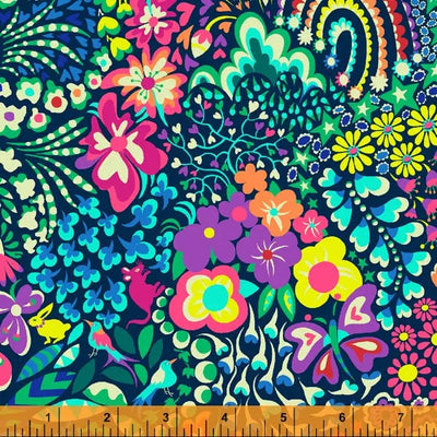 Multi Hide and Seek Wideback Cotton Fabric per yard - Prismatic Fiber Arts
