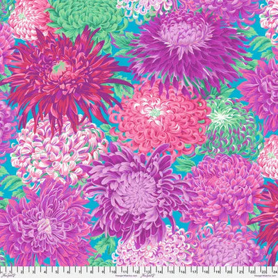 Multi Magenta Japanese Chrysanthemum Cotton Wideback Fabric Per Yard - Prismatic Fiber Arts