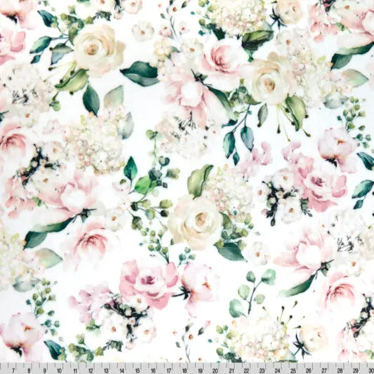 Multi Something Pink Digital Cuddle Fabric per yard - Prismatic Fiber Arts