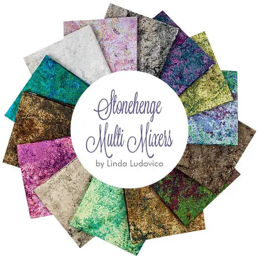 Multi Stonehenge Gradations Fat Quarter Bundle in Multi Mixers - Prismatic Fiber Arts