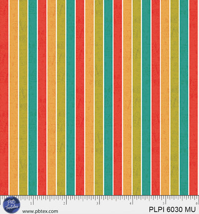 Multi Strip Peace, Love, Pickleball Cotton 44”/45” Fabric Per Yard - Prismatic Fiber Arts
