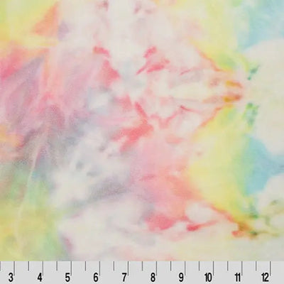 Multi Tie Dye Cuddle Pastel Fabric per yard - Prismatic Fiber Arts