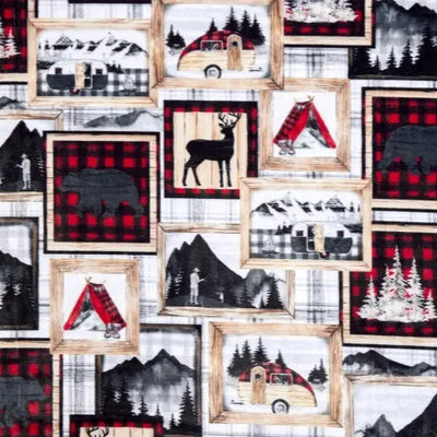 Multi Trail Mix Digital Cuddle Scarlet Fabric per yard - Prismatic Fiber Arts
