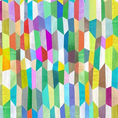 Multi Trapezoid Cotton Wideback Fabric per yard - Prismatic Fiber Arts