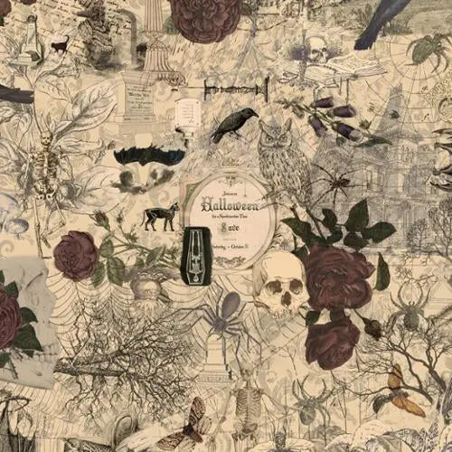 Multi Vintage 3 Sisters Haunted Mansion 44"/45" Fabric Per Yard - Prismatic Fiber Arts