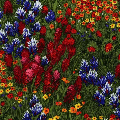 Multicolor Wildflowers 44"/45" Cotton Fabric Per Yard - Prismatic Fiber Arts