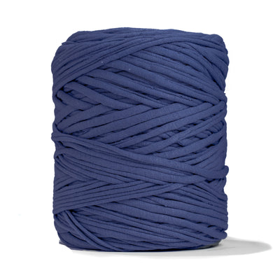 Recycled T-Shirt Fabric Yarn - Navy Blue Color - Prismatic Fiber Arts