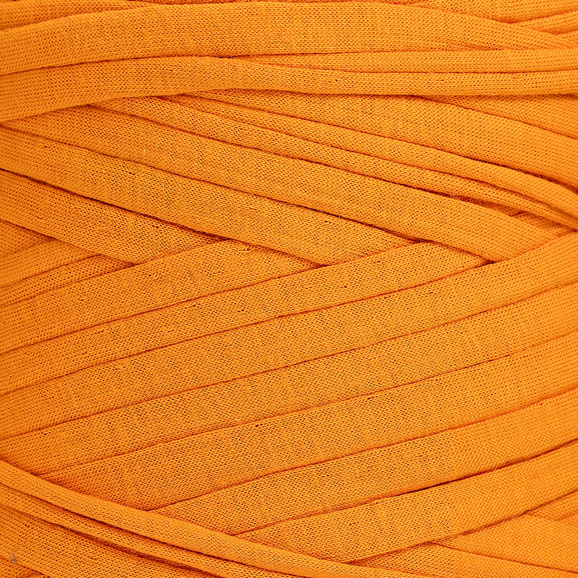 Recycled T-Shirt Fabric Yarn - Neon Orange Color - Prismatic Fiber Arts