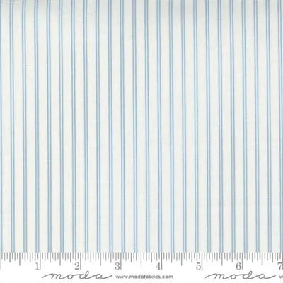 Nantucket Summer Cream Blue Stripe Stripes 44"/45" Fabric Per Yard - Prismatic Fiber Arts