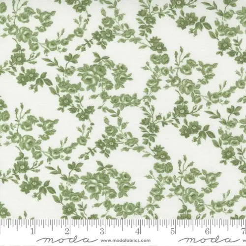Nantucket Summer Cream Grass Surfside Small Floral 44"/45" Fabric Per Yard - Prismatic Fiber Arts