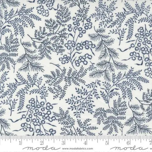 Nantucket Summer Cream Navy Sconset Landscape Nature 44"/45" Fabric Per Yard - Prismatic Fiber Arts