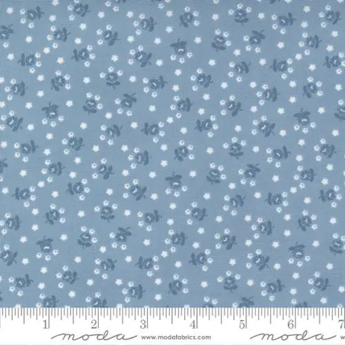 Nantucket Summer Light Blue Fairground Small Floral 44"/45" Fabric Per Yard - Prismatic Fiber Arts